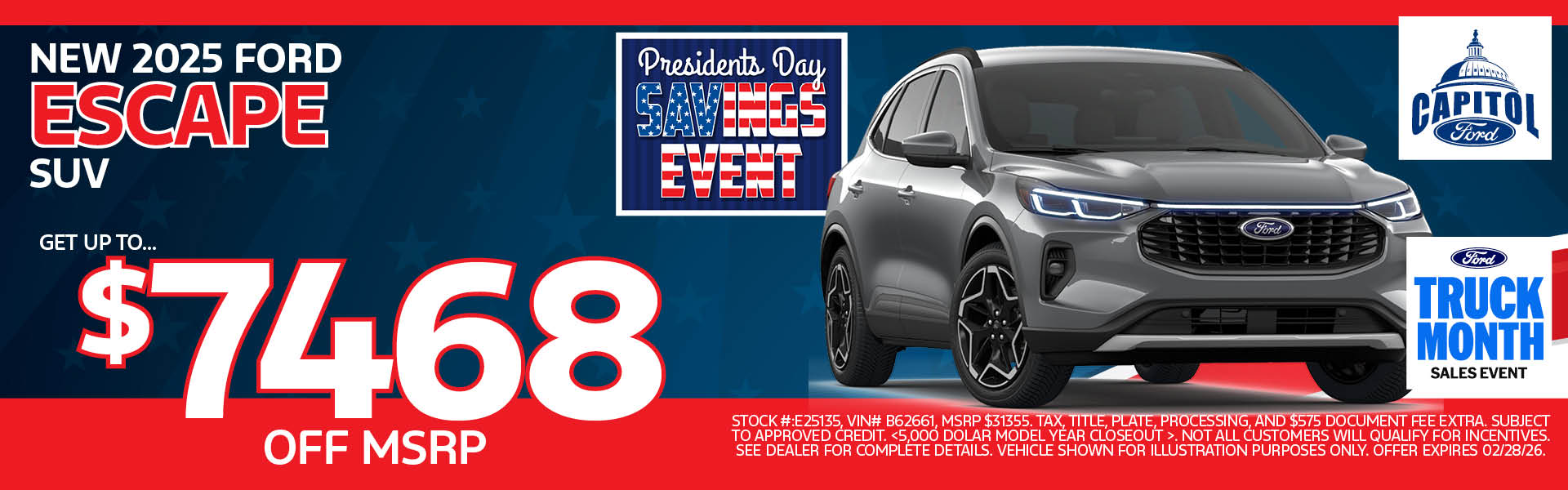 Presidents Day Savings Event
